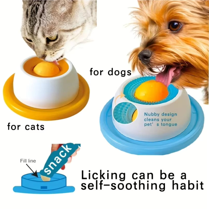 TUGME Lick Toys For Dogs Interactive Dog Toys Slow Feeder Food Dispenser For Puppy Training Enrichment Cat Feeding Crate Accessory