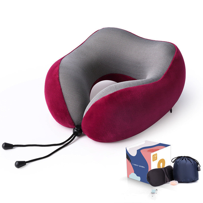 Slow Rebound Memory Foam Pillow Travel U-Shaped Pillow