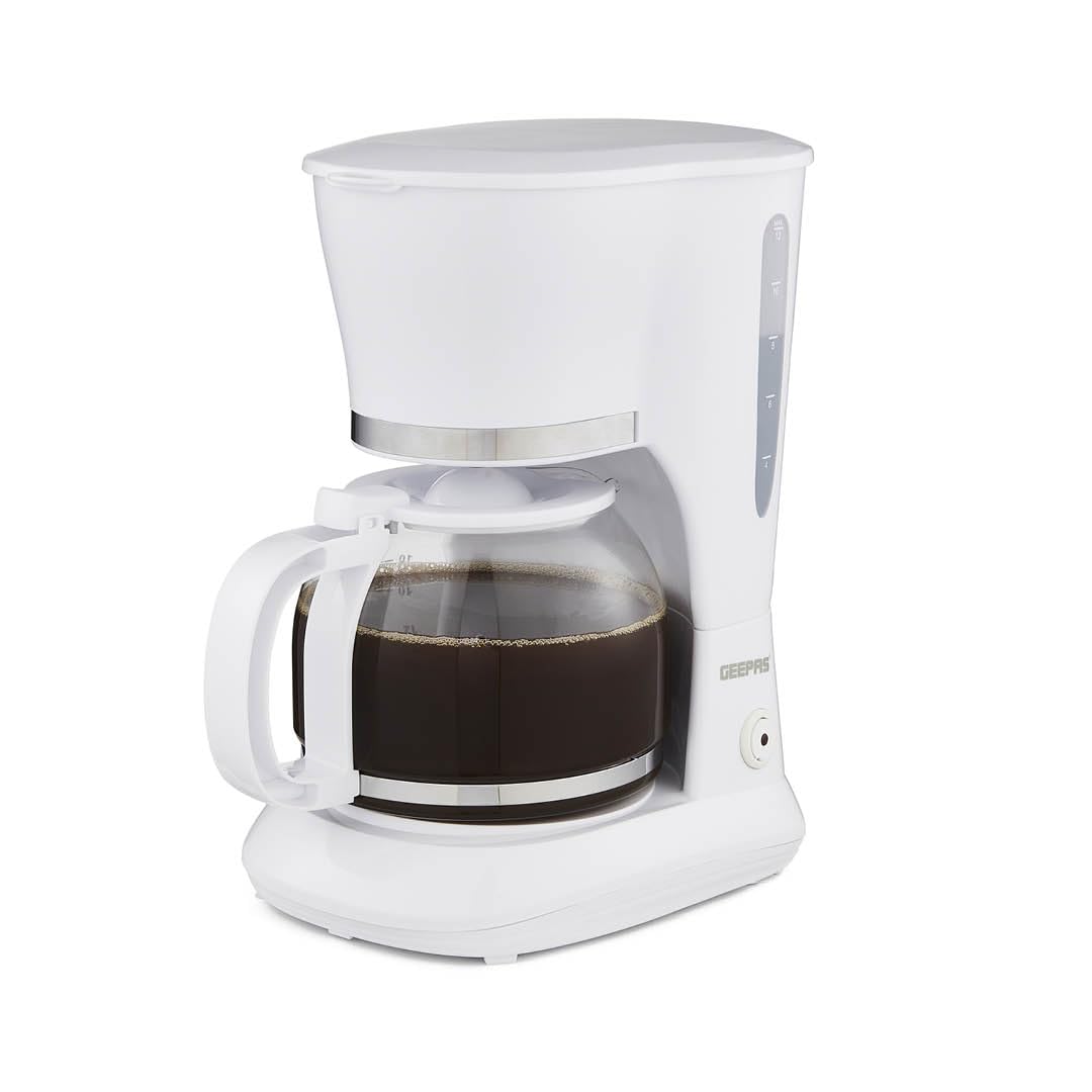 GEEPAS 1.5L Filter Coffee Machine | 800W Coffee Maker for Instant Coffee, Espresso, Macchiato & More | Boil-Dry Protection, Anti-Drip Function, Automatic Turn-Off Feature, Black