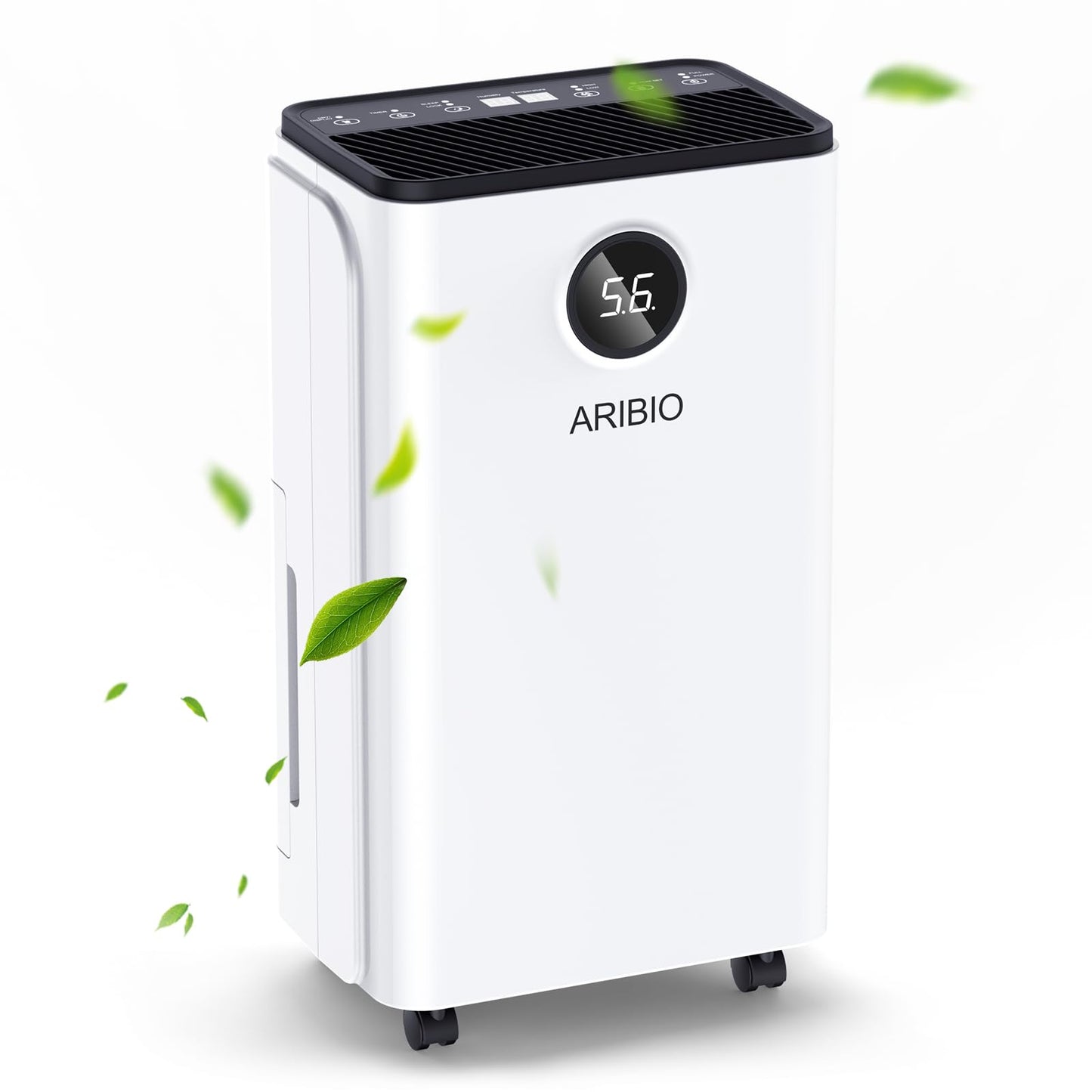 12L/Day Dehumidifier for Home Smart Humidity Control, Digital Display, Laundry & Sleep Modes, 2L Water Tank & Drain Hose, 24H Timer, Child Lock, Low Noise Portable Air Dryer for Bedroom, Bathroom