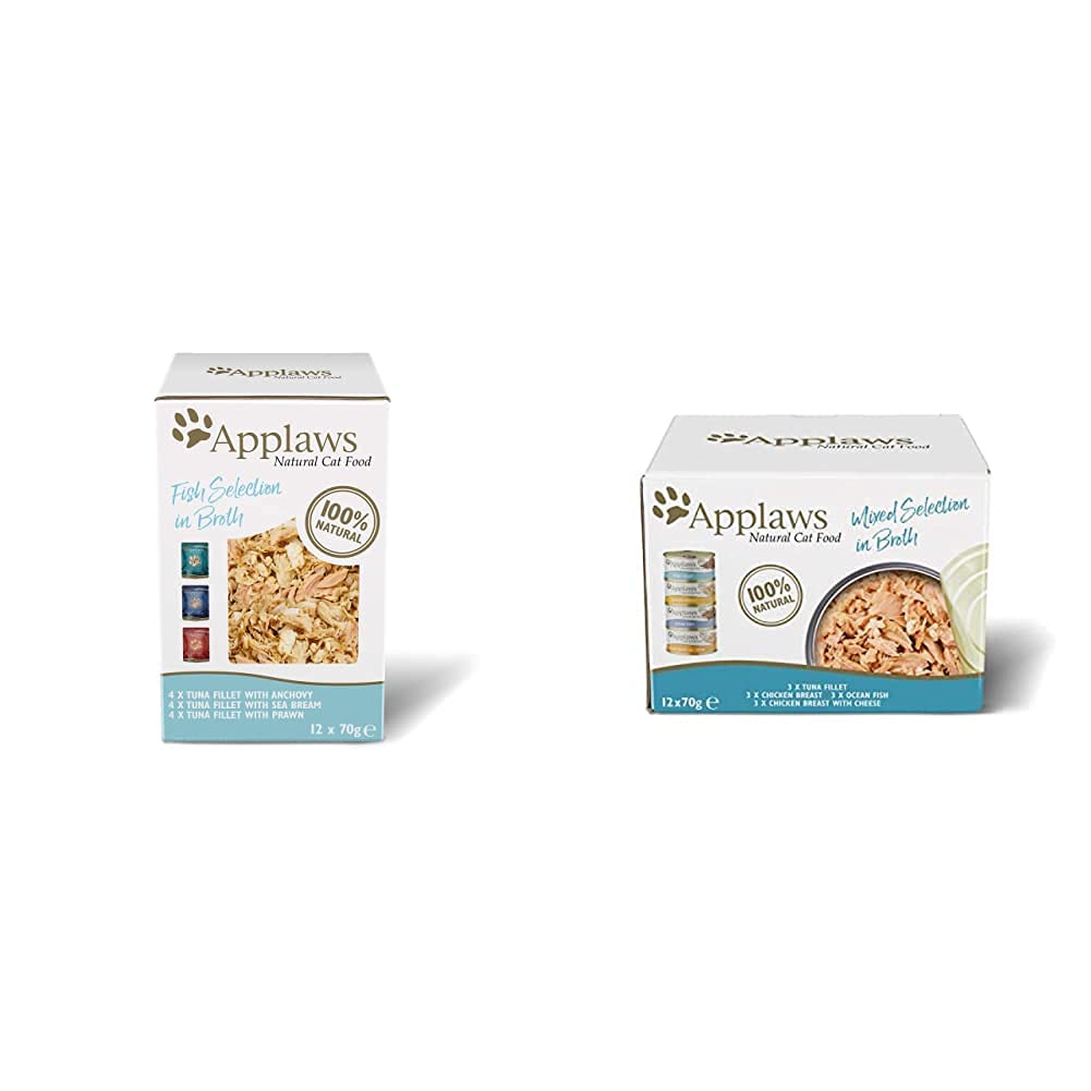 Applaws 100% Natural Wet Cat Food, Pouch Multipack Chicken Selection in Broth 70g, (12 x 70 g Pouches)