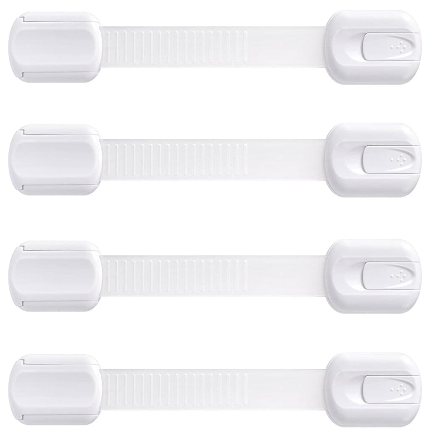 BooBoo® (10 PACK) Premium Child Locks For Kitchen Cupboards, Child Proof Cabinet Locks, Drawer Locks Baby Proofing Cabinets with No Drilling, Extra strong Adhesive + 4 Extra Stickers