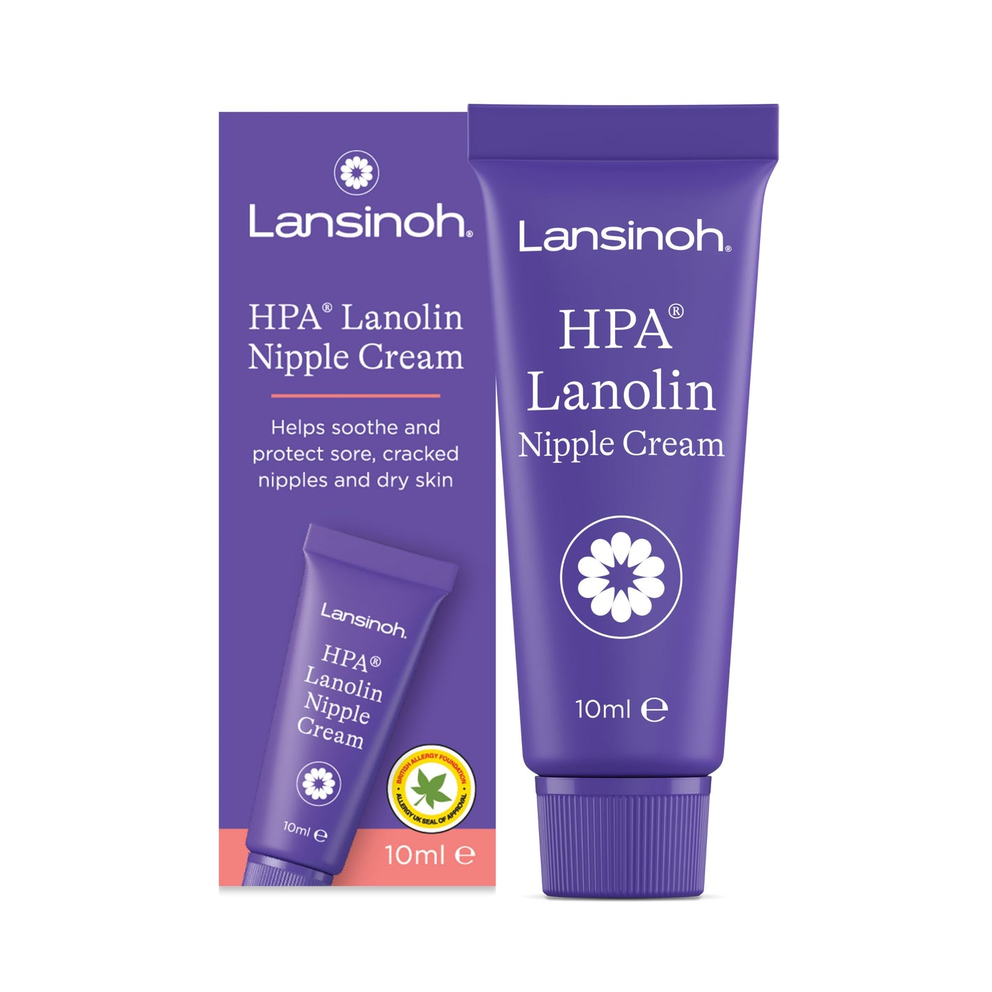 Lansinoh HPA Lanolin Nipple Cream for sore nipple & cracked skin, 100% natural single ingredient, breastfeeding essential, tasteless, odourless, hospital bag, moisturising, 40ml