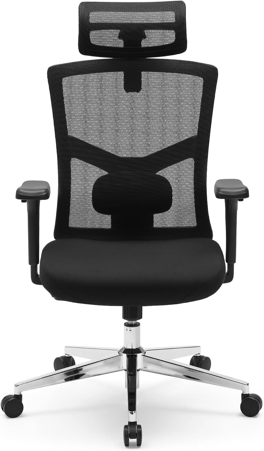 Magic Life Ergonomic Office Chair, Computer Desk Chair with Adjustable Headrest and Lumbar Support, High Back Cutton Cushion Swivel Chair for Home Office