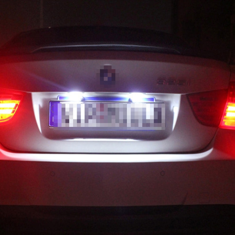 2 PCS License Plate Light with 18 SMD-3528 Lamps with Canbus for Mercedes-Benz W220,2W 120LM,6000K, DC12V(White Light), For Benz W220