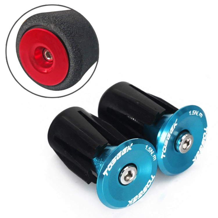 TOSEEK 1 Pair Mountain Bike Handlebar Grips Caps End Plug Aluminum Alloy Bicycle Bar Ends Plug, 17.6-21.8mm Red, 17.6-21.8mm Green, 17.6-21.8mm Grey, 17.6-21.8mm Gold, 17.6-21.8mm Blue
