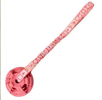 Dog Chew Toy Elastic Bungee Natural Rubber Ring Textured Reduces Plaque and Tartar Stops Furniture Damage Relieves Boredom