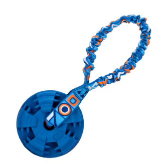 Durable Dog Chew Toy Natural Rubber Ball Textured Non Toxic Wear Bite Resistant Interactive Play for Medium Large Breeds