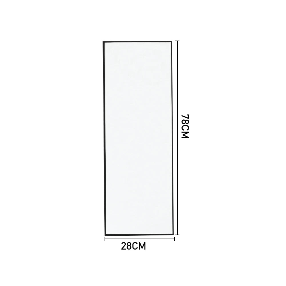 Metal Frame Over the Door Full Length Mirror, 28cm W x 78cm H