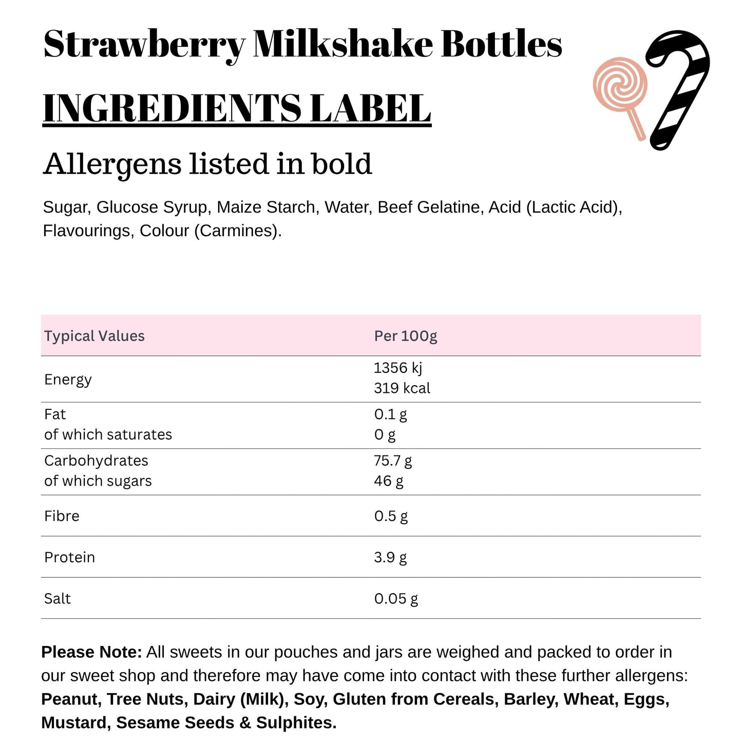 Strawberry Milkshake Bottles