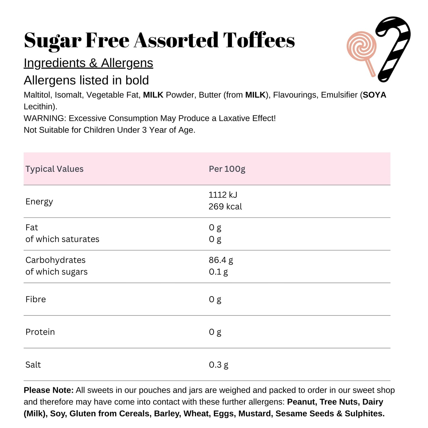 Sugar Free Assorted Toffees