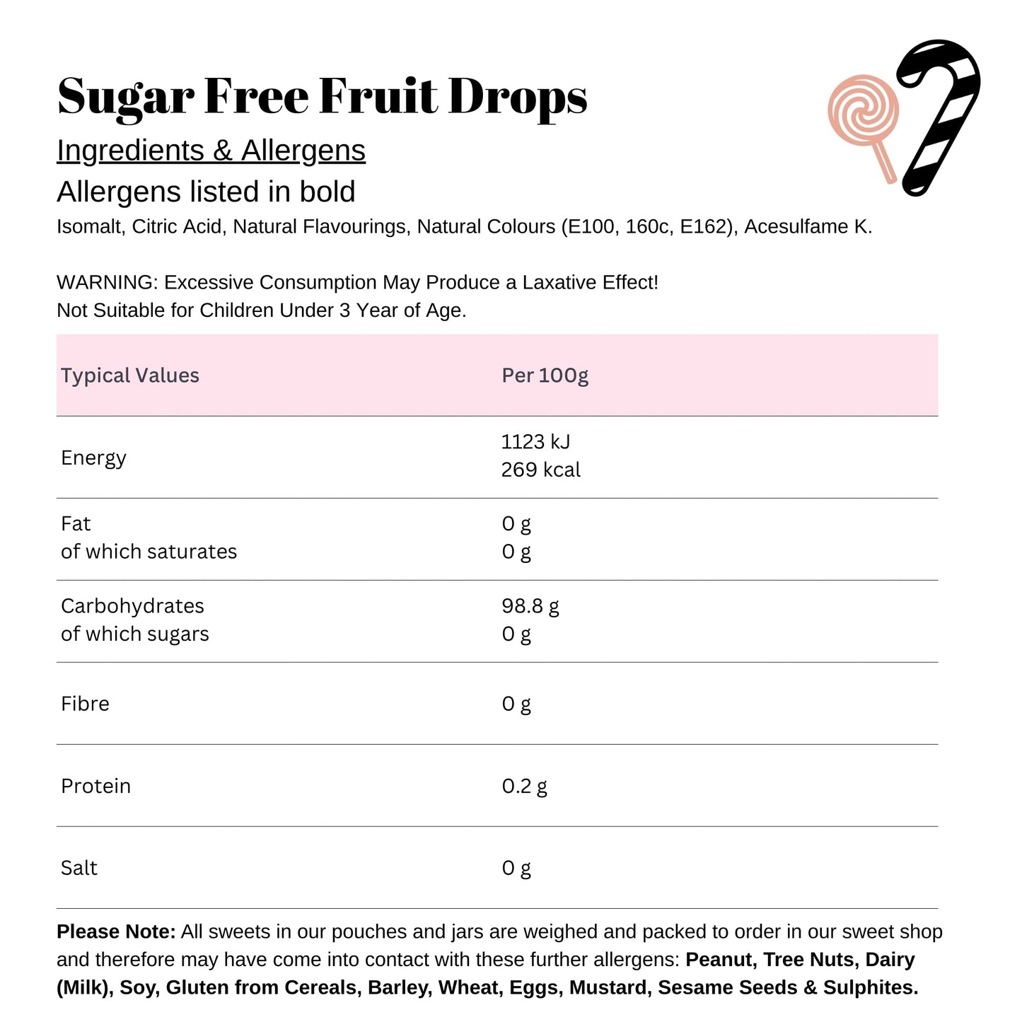 Sugar Free Fruit Drops