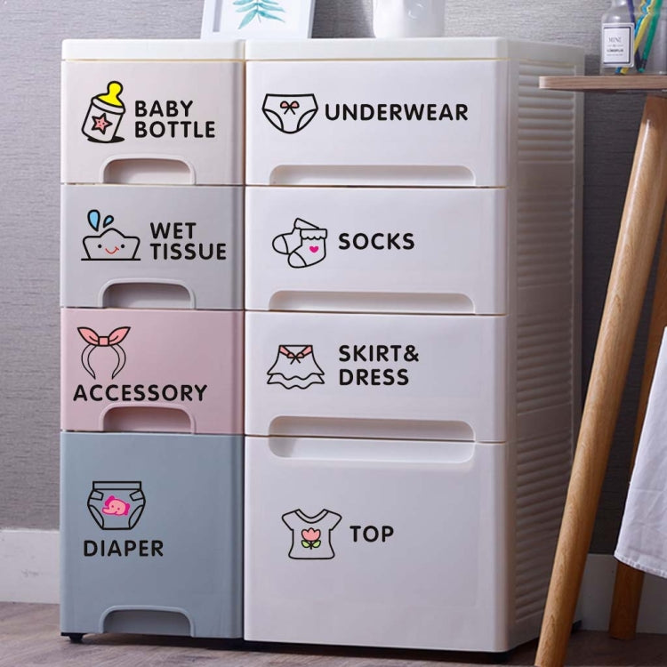 Baby Room Bedroom Wall Sticker Girls Baby Clothes Logo Classification Removable Stickers