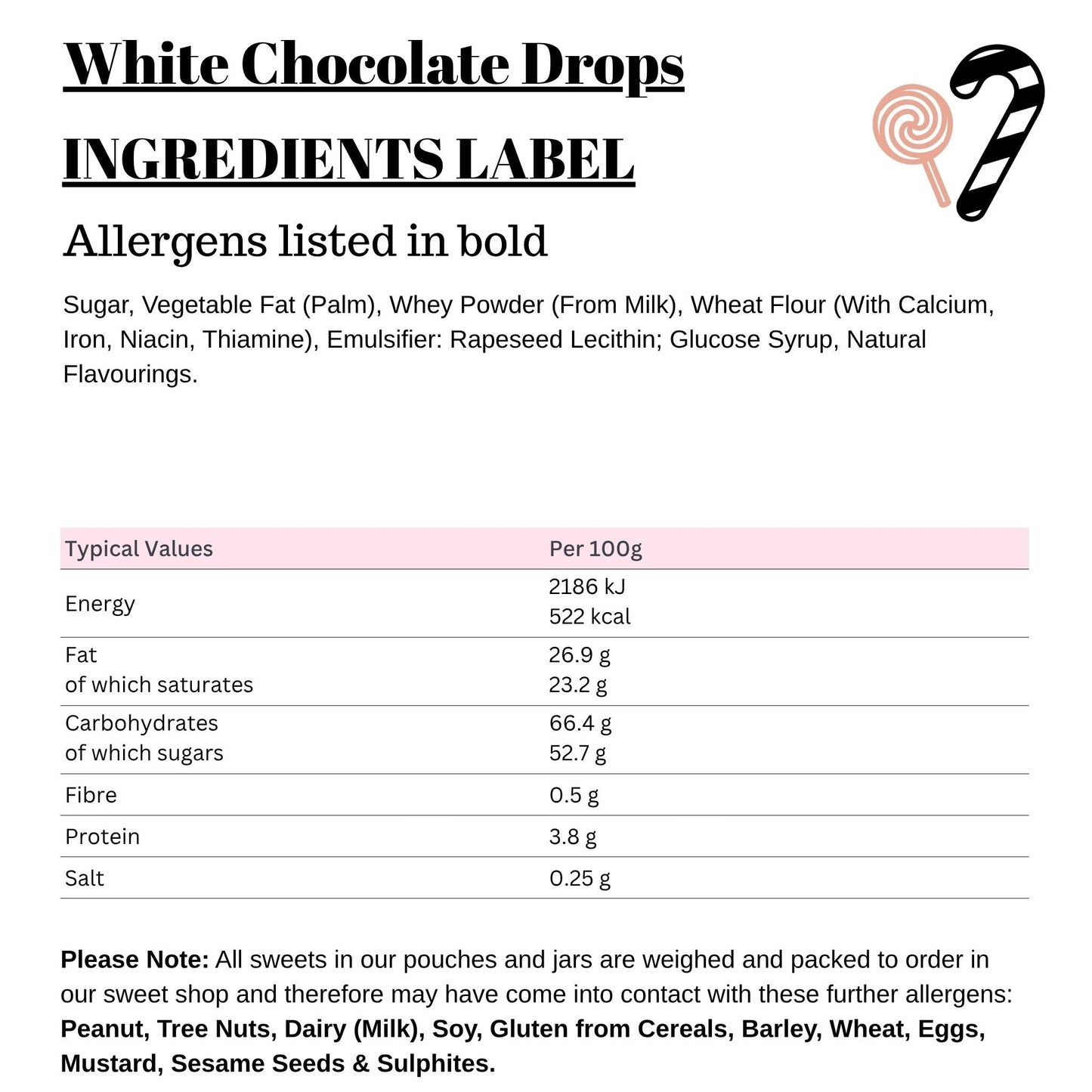 White Chocolate Drops