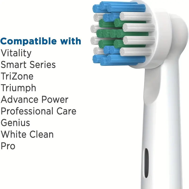 Pack of 4 Toothbrush Heads Brush Heads Suitable For Oral B Replacement Heads Refill Pro 500/1000/1500/3000/3757/5000/7000/7500/8000