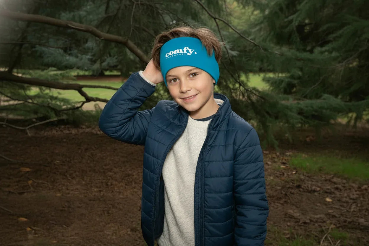 Kids Warm Over-ear Comfy Headband - Blue