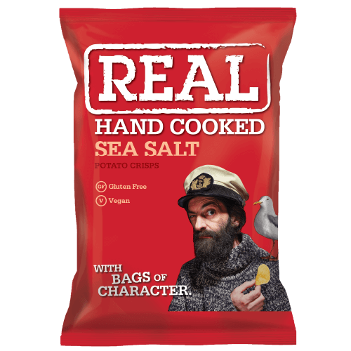 Real Hand Cooked Sea Salt Crisps 35g