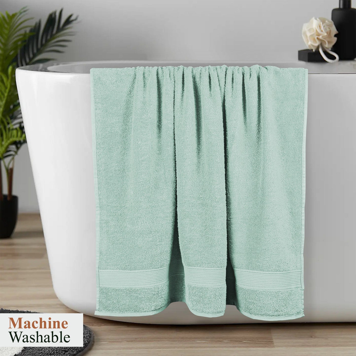 Rhodes Towel Seafoam 100% Cotton Hotel Quality Soft Super Absorbent Hand Bath Towels, Sheets & Face Cloths by OLIVIA ROCCO