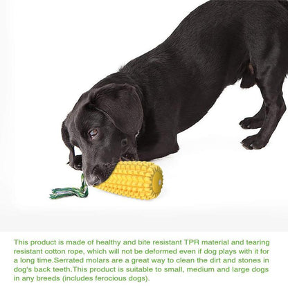 TUGME  PROKEl Dog Chew Toys Corn Stick Toy For Smal  MediumLarge Breed 5.8   Squeak Corn Stick Ropetoy