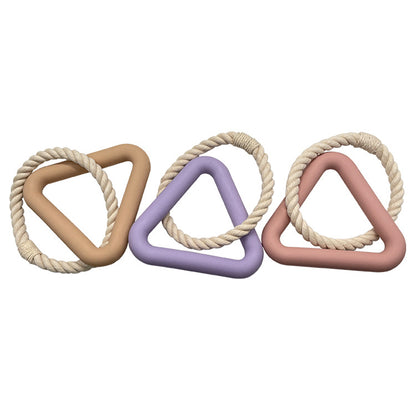 TUGME Exquisite Large Triangular Pull Ring, Bite-resistant And Wear-resistant Cotton Rope Pull Ring Toy Fully Interacts With Pets