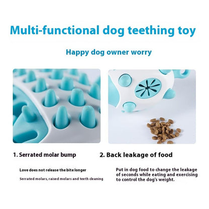 TUGME Dog Treat Interactive Chew Toy For Puppies Food-Leaking Design Teeth Grinding Cleaning Engaging Plaything For Dogs Encourages Healthy Eating And Weight Control