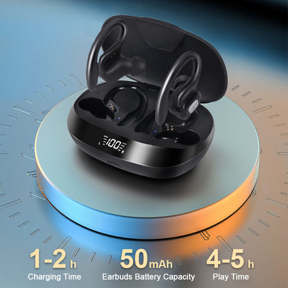 Sports Wireless Bluetooth Earphones Headphones Ear Hook Running Bass Earbuds