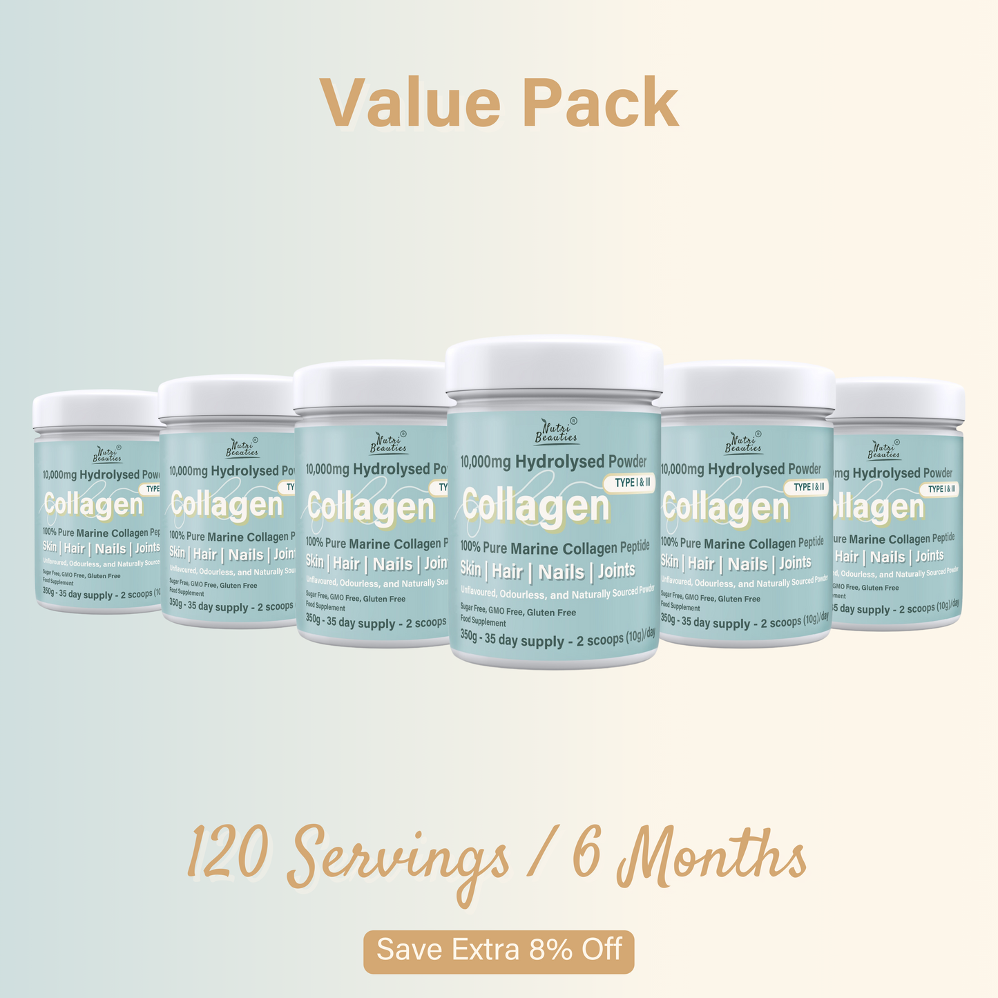 Pure Marine Collagen Peptides Powder 10,000Mg (NB)