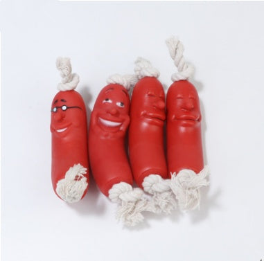 TUGME Puppy Funny Ham Sausage Dog Chew Toys Pet Supplies Interactive Dog Ball Toys For Large Dogs Bite Resistant Hot Dog Toy