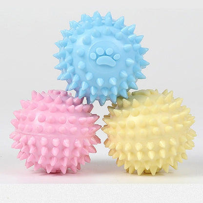 TUGME Dog Chewing Toy Interactive Rubber Ball For Small Large Dog Cat Pet Tooth Cleaning Indestructible Footprint Ball Pet Accessories