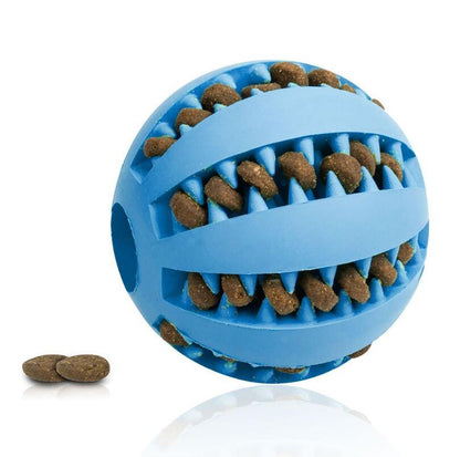 TUGME Pet Slow Feeder Dog Toy Cute Funny Rubber Dog Ball Toy