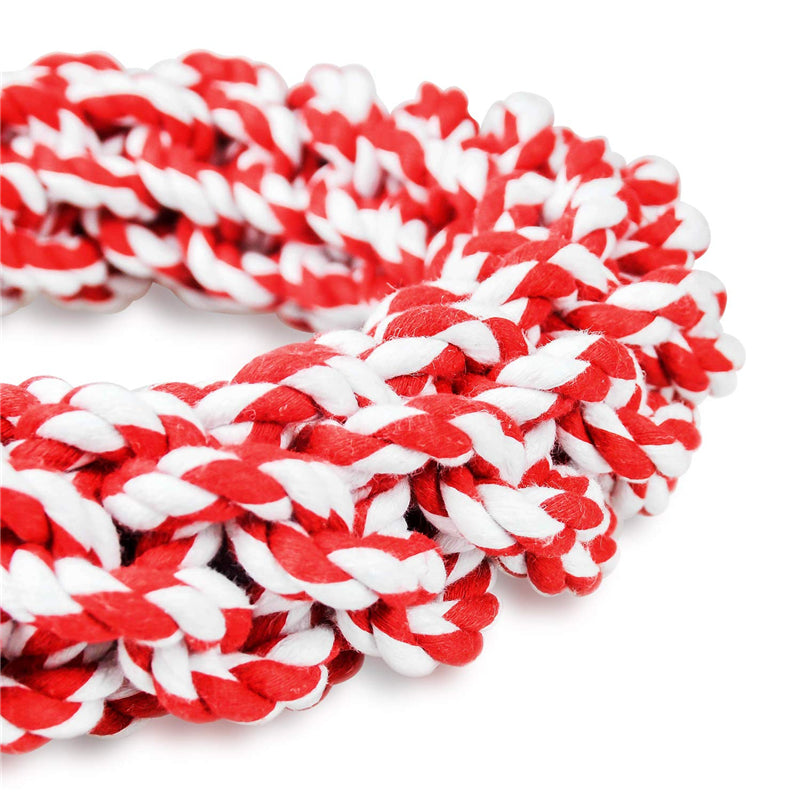 TUGME Pet Cotton Rope Knot Toy Dog Wear-Resistant Toy Dog Interactive Circle