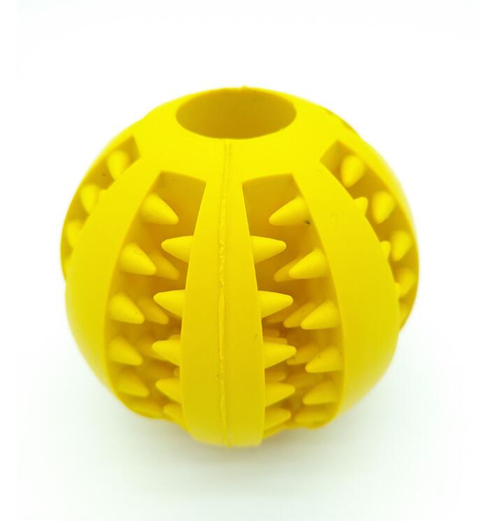 TUGME Pet Slow Feeder Dog Toy Cute Funny Rubber Dog Ball Toy