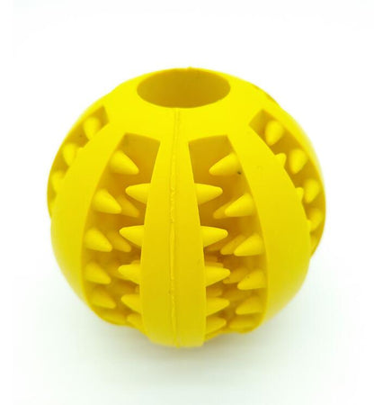 TUGME Pet Slow Feeder Dog Toy Cute Funny Rubber Dog Ball Toy