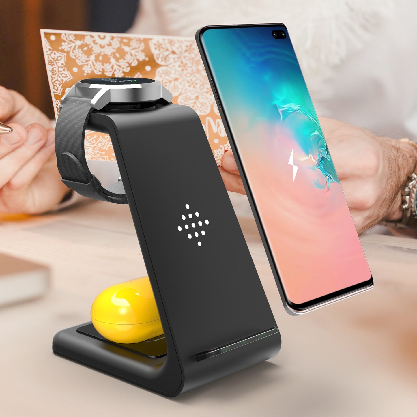 Compatible with Apple , Explosive Three-in-one Bracket Wireless Charger