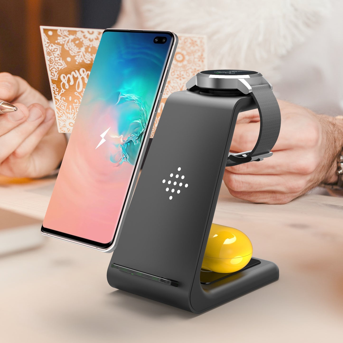Compatible with Apple , Explosive Three-in-one Bracket Wireless Charger