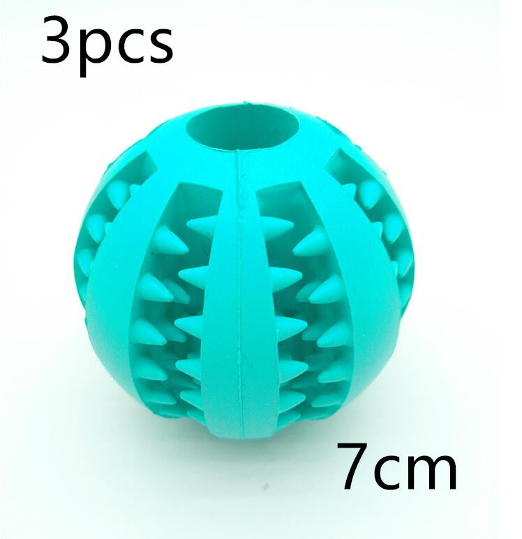 TUGME Pet Slow Feeder Dog Toy Cute Funny Rubber Dog Ball Toy