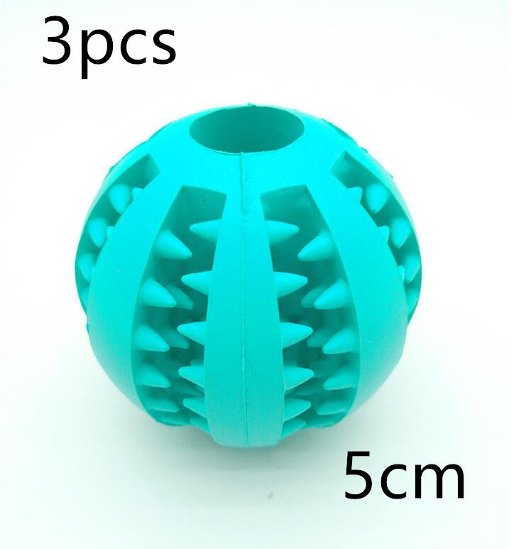 TUGME Pet Slow Feeder Dog Toy Cute Funny Rubber Dog Ball Toy