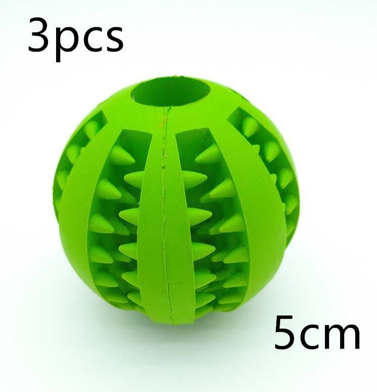 TUGME Pet Slow Feeder Dog Toy Cute Funny Rubber Dog Ball Toy