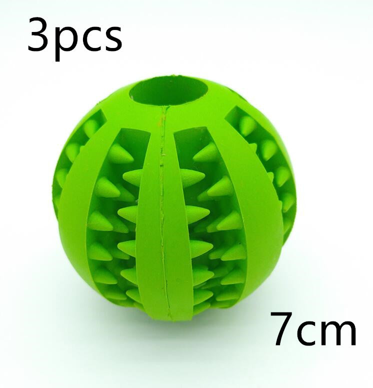 TUGME Pet Slow Feeder Dog Toy Cute Funny Rubber Dog Ball Toy