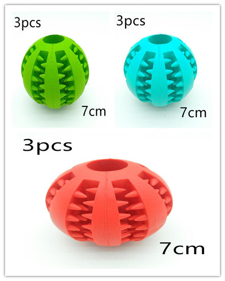 TUGME Pet Slow Feeder Dog Toy Cute Funny Rubber Dog Ball Toy