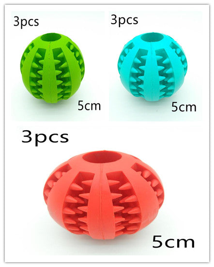 TUGME Pet Slow Feeder Dog Toy Cute Funny Rubber Dog Ball Toy