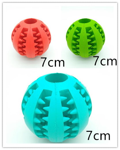 TUGME Pet Slow Feeder Dog Toy Cute Funny Rubber Dog Ball Toy