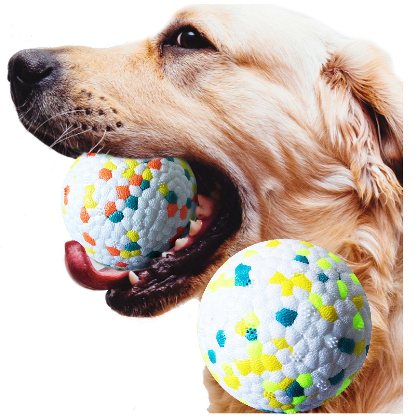 TUGME Dog Toy Molar Ball Etpu Pet Toy Ball Interactive Training Pet Ball