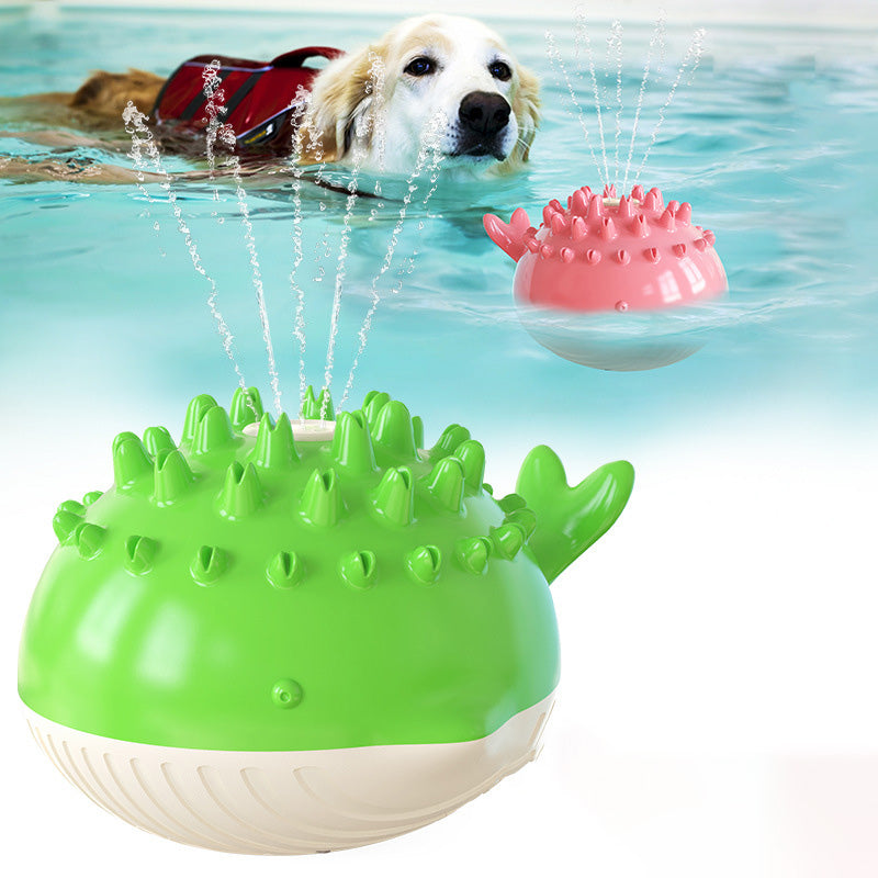 Floating Crocodile Sprinkler Toys, Dog Pool Floating Toys, Dog Water Spraying Toy for Chew Molar Teeth Cleaning Swimming Bathing, play Interactive, Suit for for Puppies Large Dogs