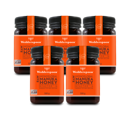 Wedderspoon RAW Manuka Honey KFactor 16+ 500g