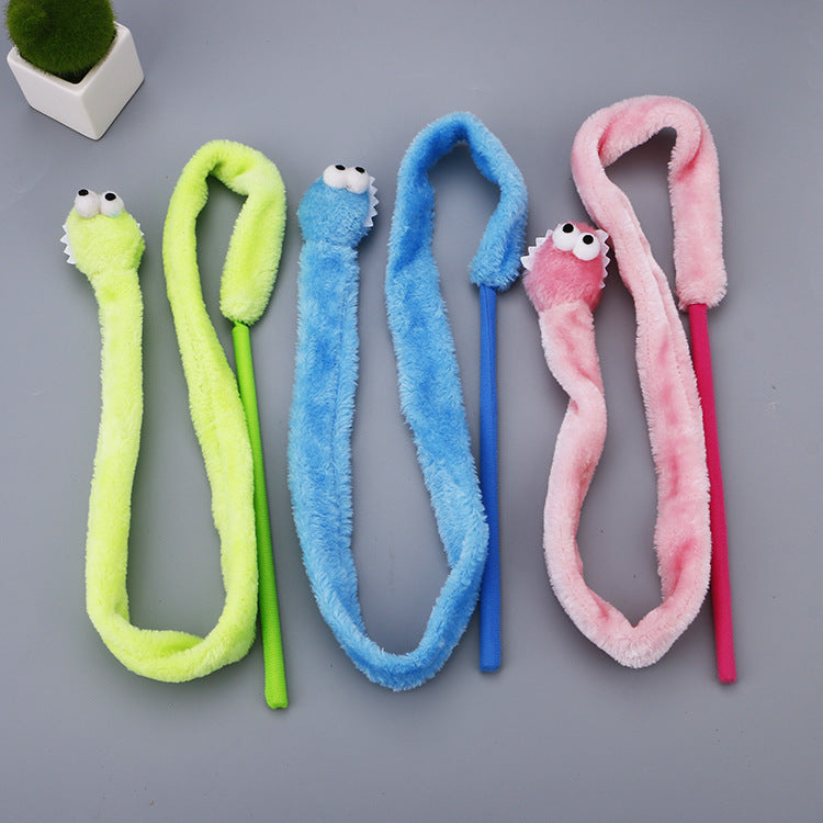 TUGME Pet cat toy cartoon snake funny cat rod cat interactive toy funny cat rod