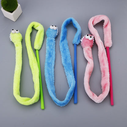 TUGME Pet cat toy cartoon snake funny cat rod cat interactive toy funny cat rod