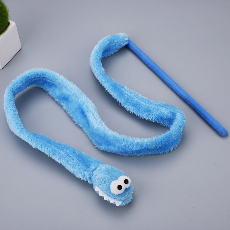 TUGME Pet cat toy cartoon snake funny cat rod cat interactive toy funny cat rod