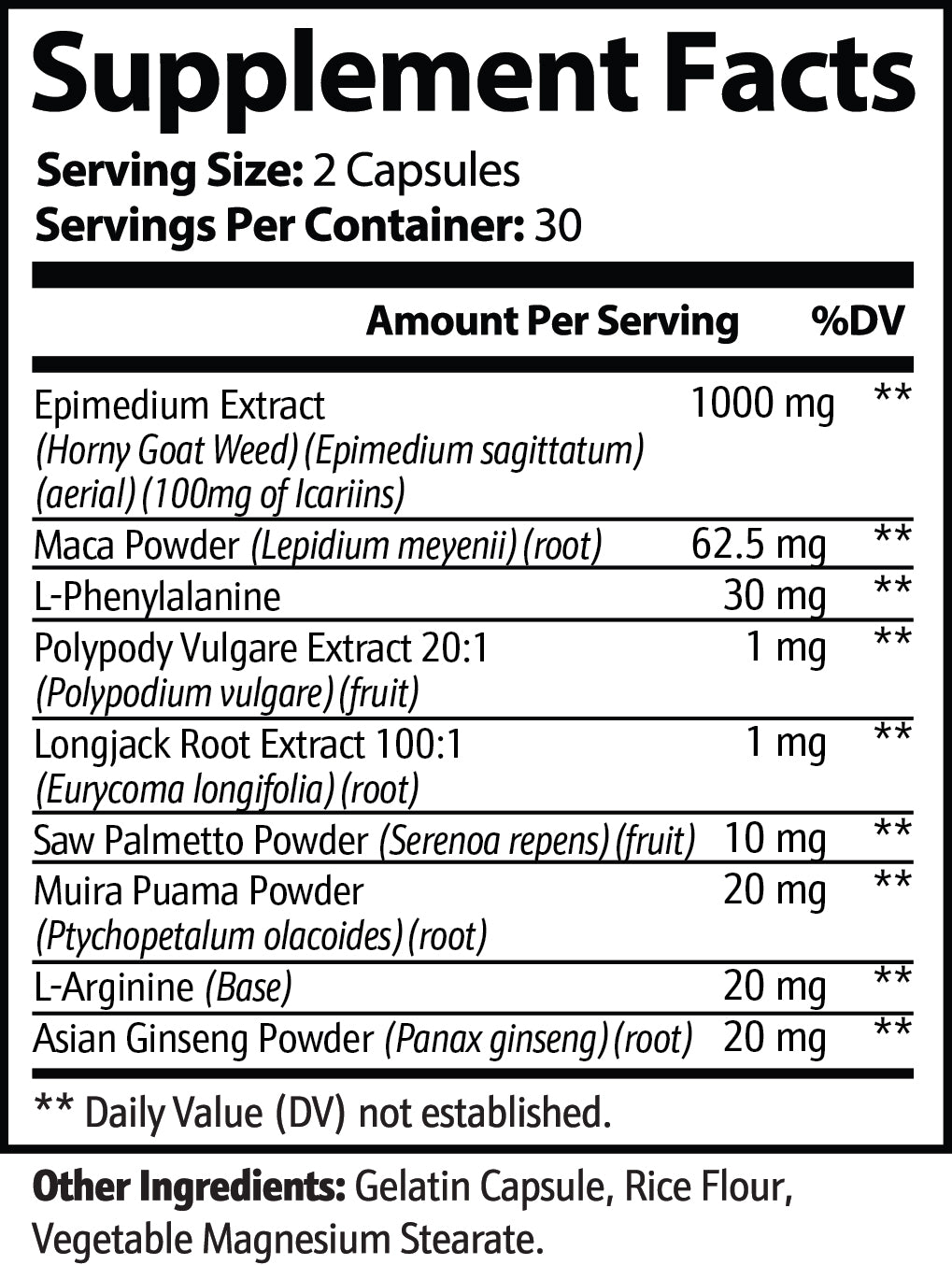 Horny Goat Weed Blend Boosts Libido, Energy, Stamina, And Hormonal Balance Herbal Vitality Support