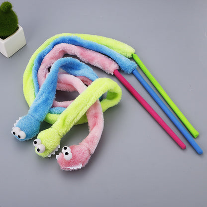 TUGME Pet cat toy cartoon snake funny cat rod cat interactive toy funny cat rod